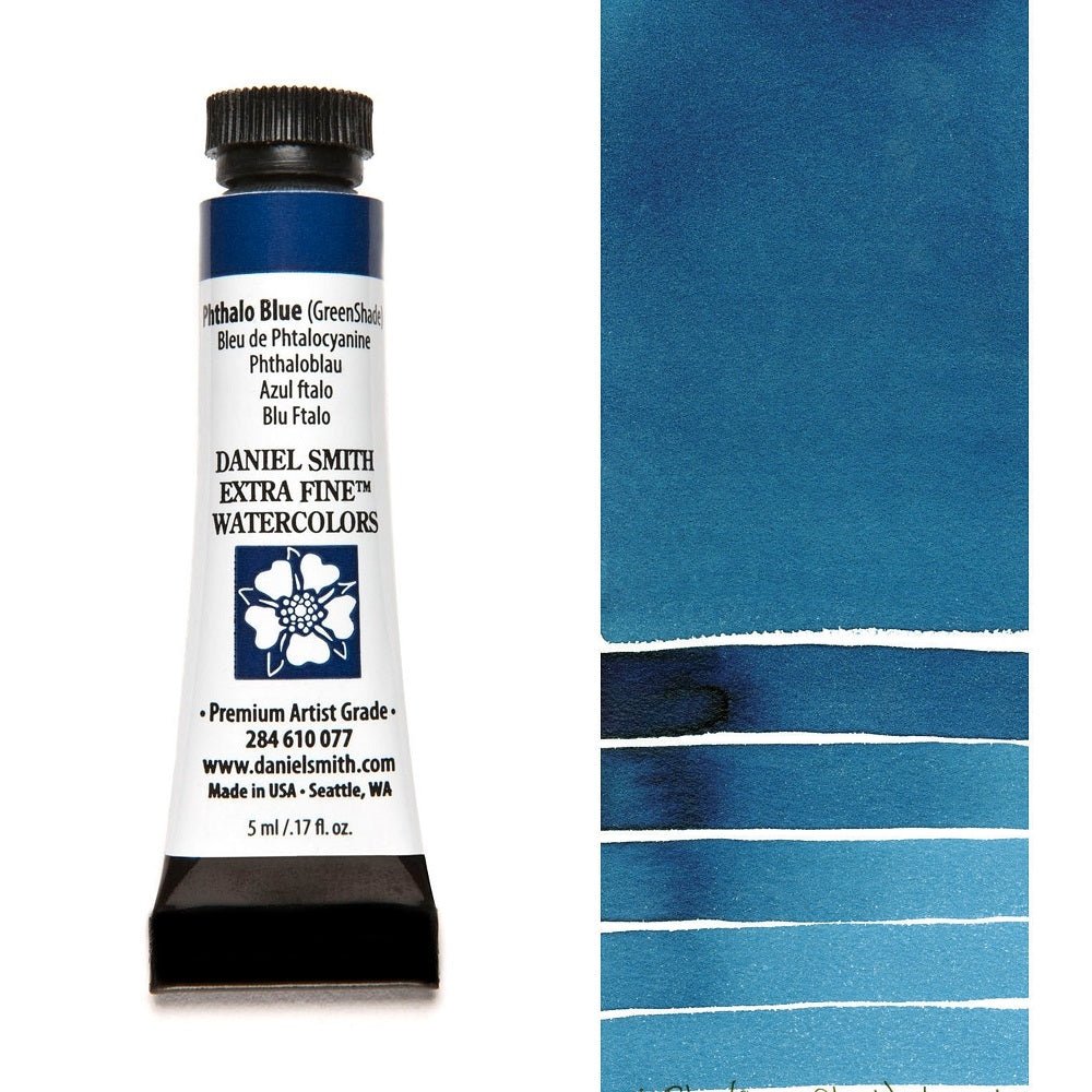 Daniel Smith Extra Fine Watercolor - Phthalo Blue (GS) 5 ml (small tube) - merriartist.com