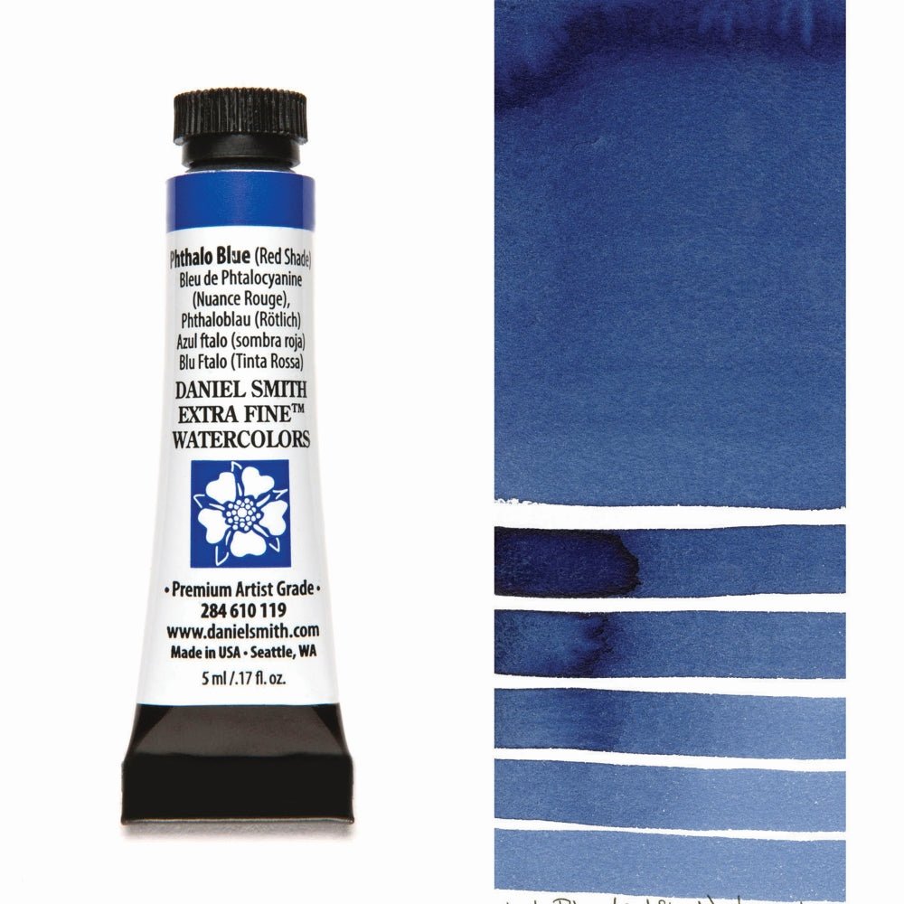 Daniel Smith Extra Fine Watercolor - Phthalo Blue (RS) 5 ml (small tube) - merriartist.com
