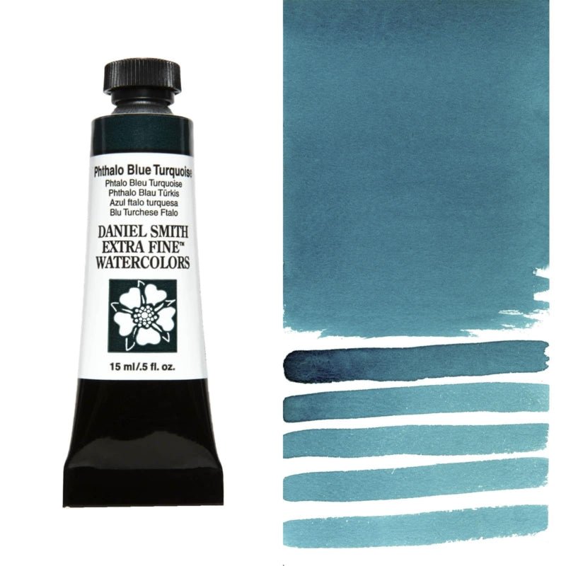 Daniel Smith Extra Fine Watercolor - Phthalo Blue Turquoise 15 ml - merriartist.com