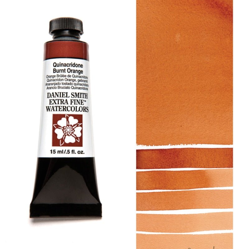 Daniel Smith Extra Fine Watercolor - Quinacridone Burnt Orange 15 ml - merriartist.com