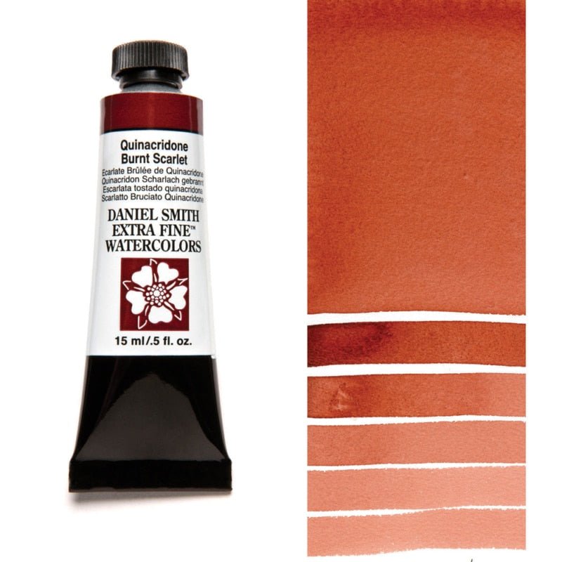 Daniel Smith Extra Fine Watercolor - Quinacridone Burnt Scarlet 15 ml - merriartist.com