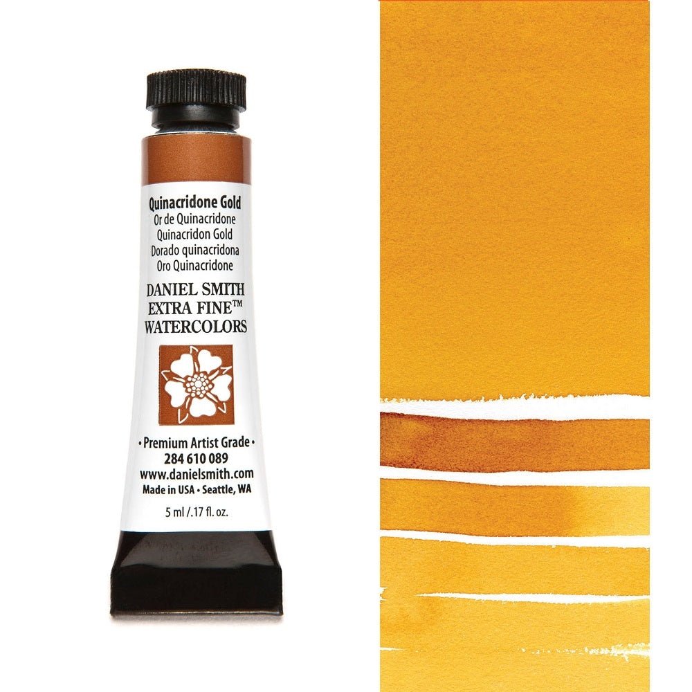 Daniel Smith Extra Fine Watercolor - Quinacridone Gold (PO48, PY150) 5 ml (small tube) - merriartist.com