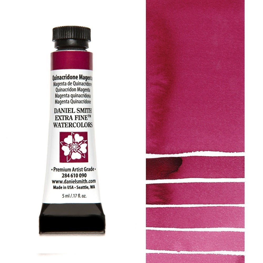 Daniel Smith Extra Fine Watercolor - Quinacridone Magenta 5 ml (small tube) - merriartist.com