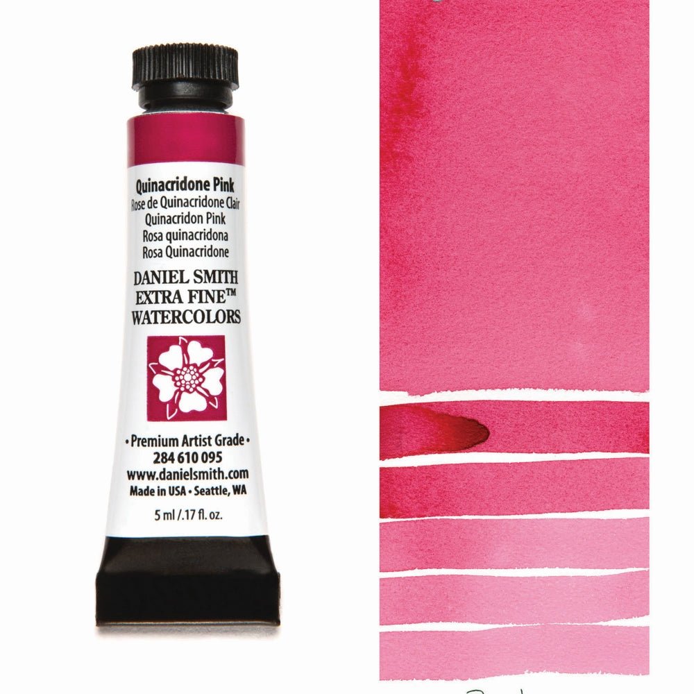 Daniel Smith Extra Fine Watercolor - Quinacridone Pink 5 ml (small tube) - merriartist.com