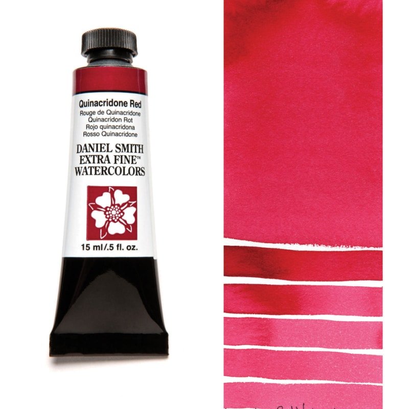 Daniel Smith Extra Fine Watercolor - Quinacridone Red 15 ml - merriartist.com