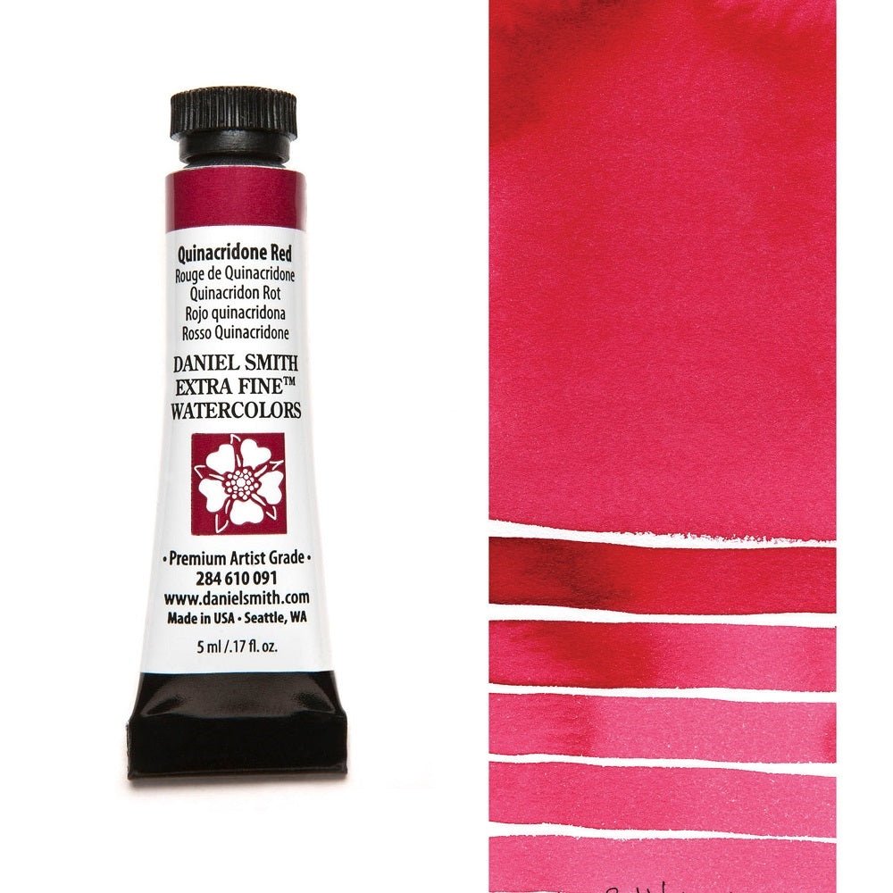 Daniel Smith Extra Fine Watercolor - Quinacridone Red 5 ml (small tube) - merriartist.com