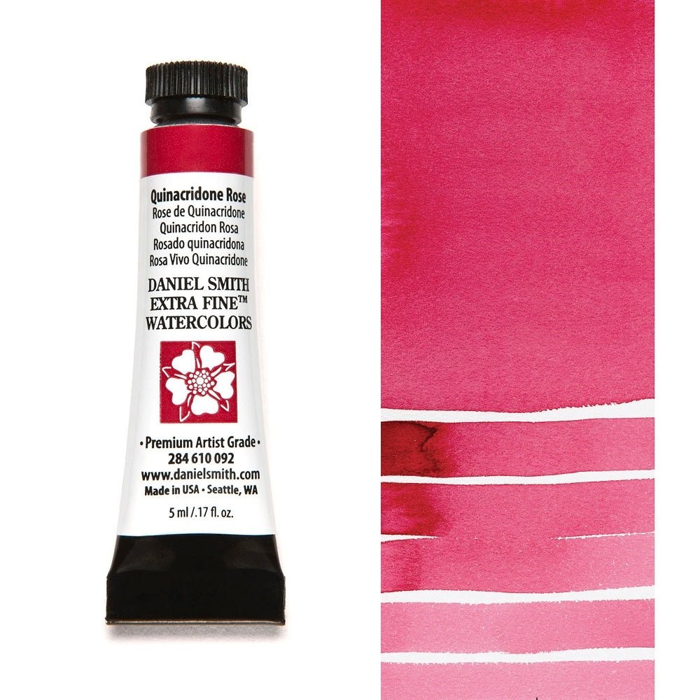 Daniel Smith Extra Fine Watercolor - Quinacridone Rose 5 ml (small tube) - merriartist.com