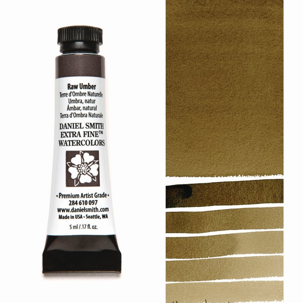 Daniel Smith Extra Fine Watercolor - Raw Umber 5 ml (small tube) - merriartist.com