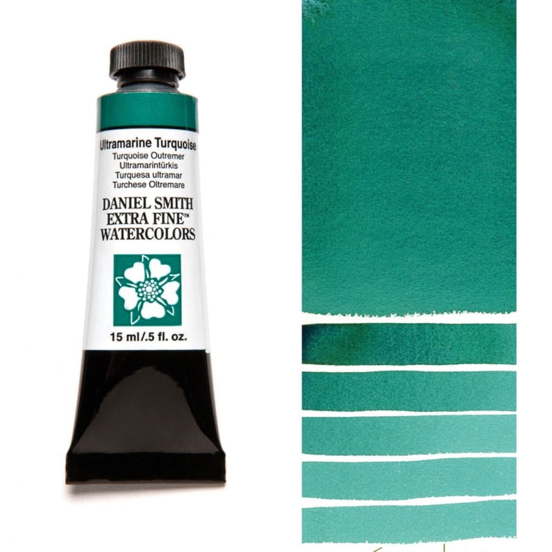 Daniel Smith Extra Fine Watercolor - Ultramarine Turquoise 15 ml - merriartist.com