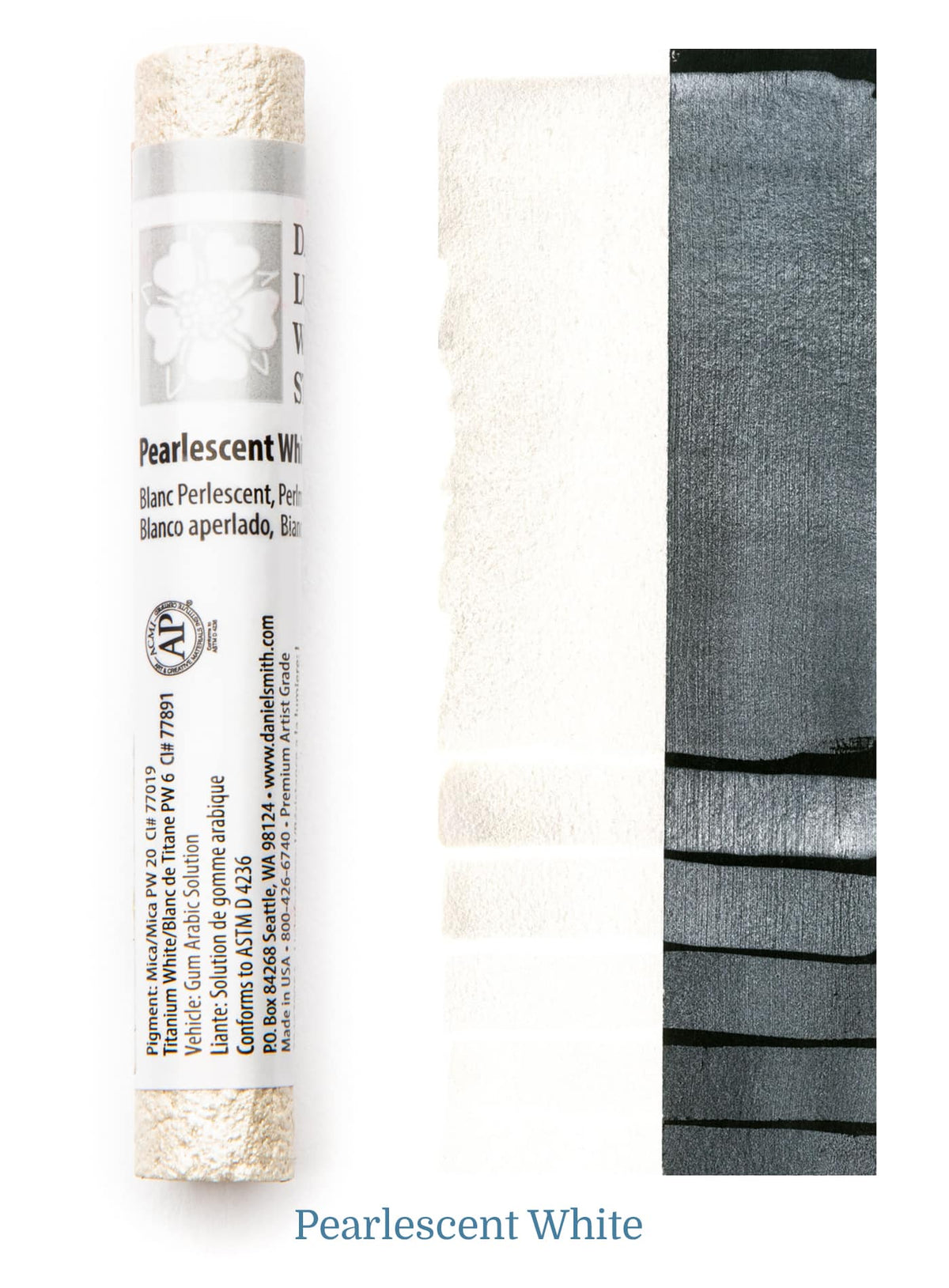 Daniel Smith Watercolor Stick - 3 inch - Pearlescent White - merriartist.com