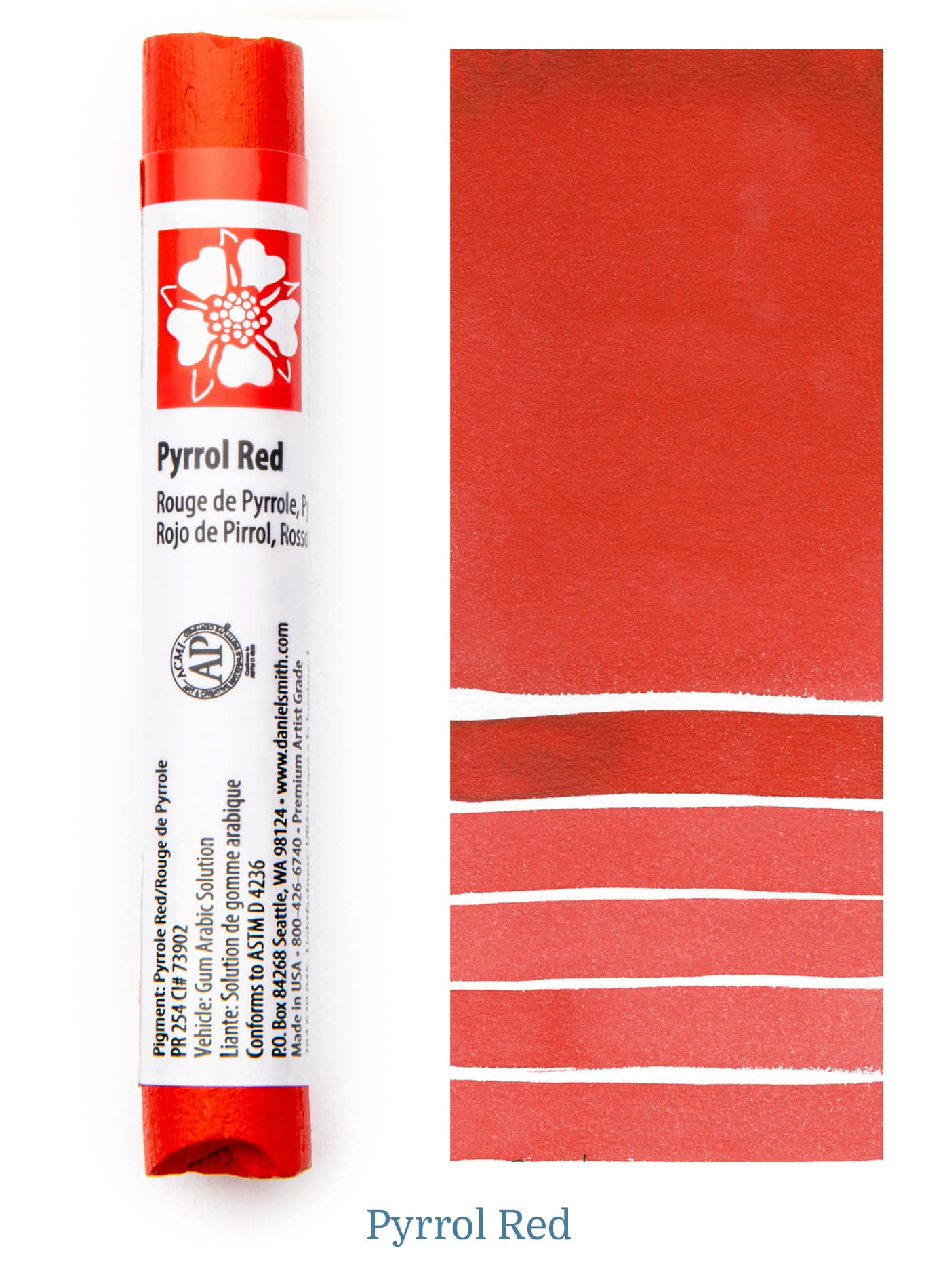 Daniel Smith Watercolor Stick - 3 inch - Pyrrol Red - merriartist.com