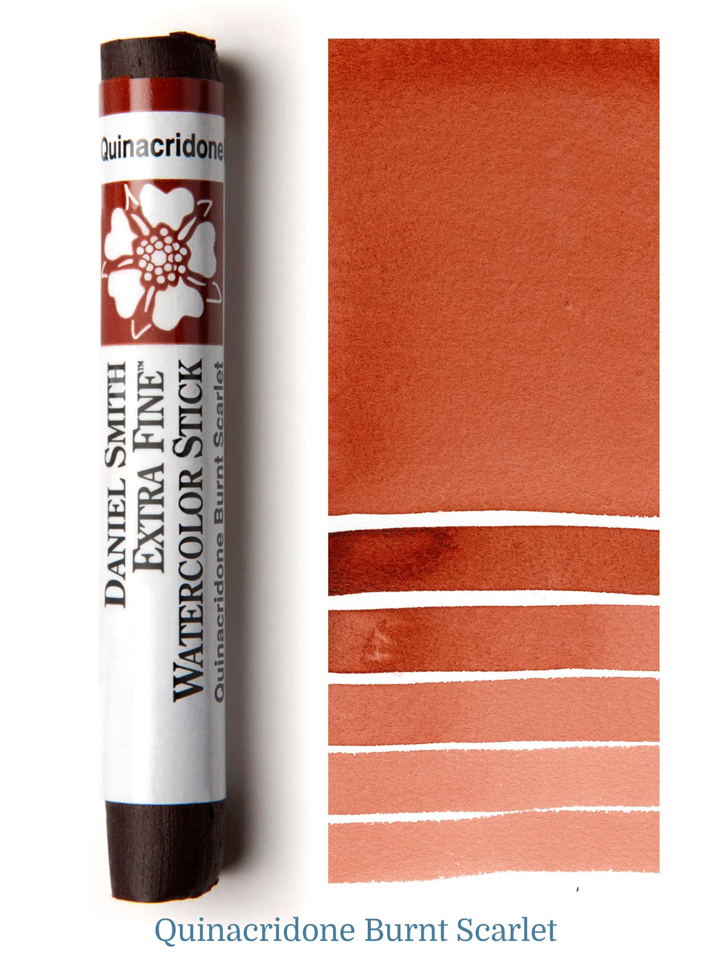 Daniel Smith Watercolor Stick - 3 inch - Quinacridone Burnt Scarlet - merriartist.com