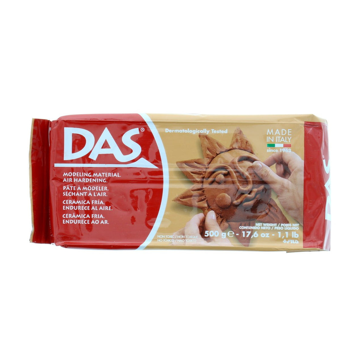 DAS Wood Terra Cota Air-Dry Clay Non-Toxic Self Hardening Pottery