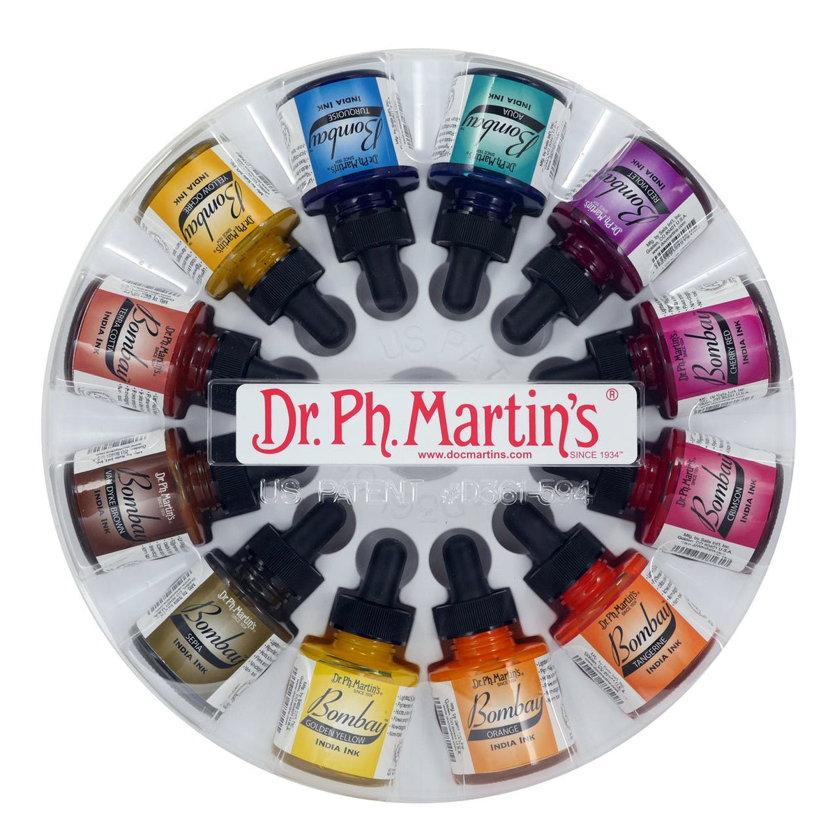 Dr. P.H. Martin Bombay India Ink - 1 ounce Set #2 - merriartist.com