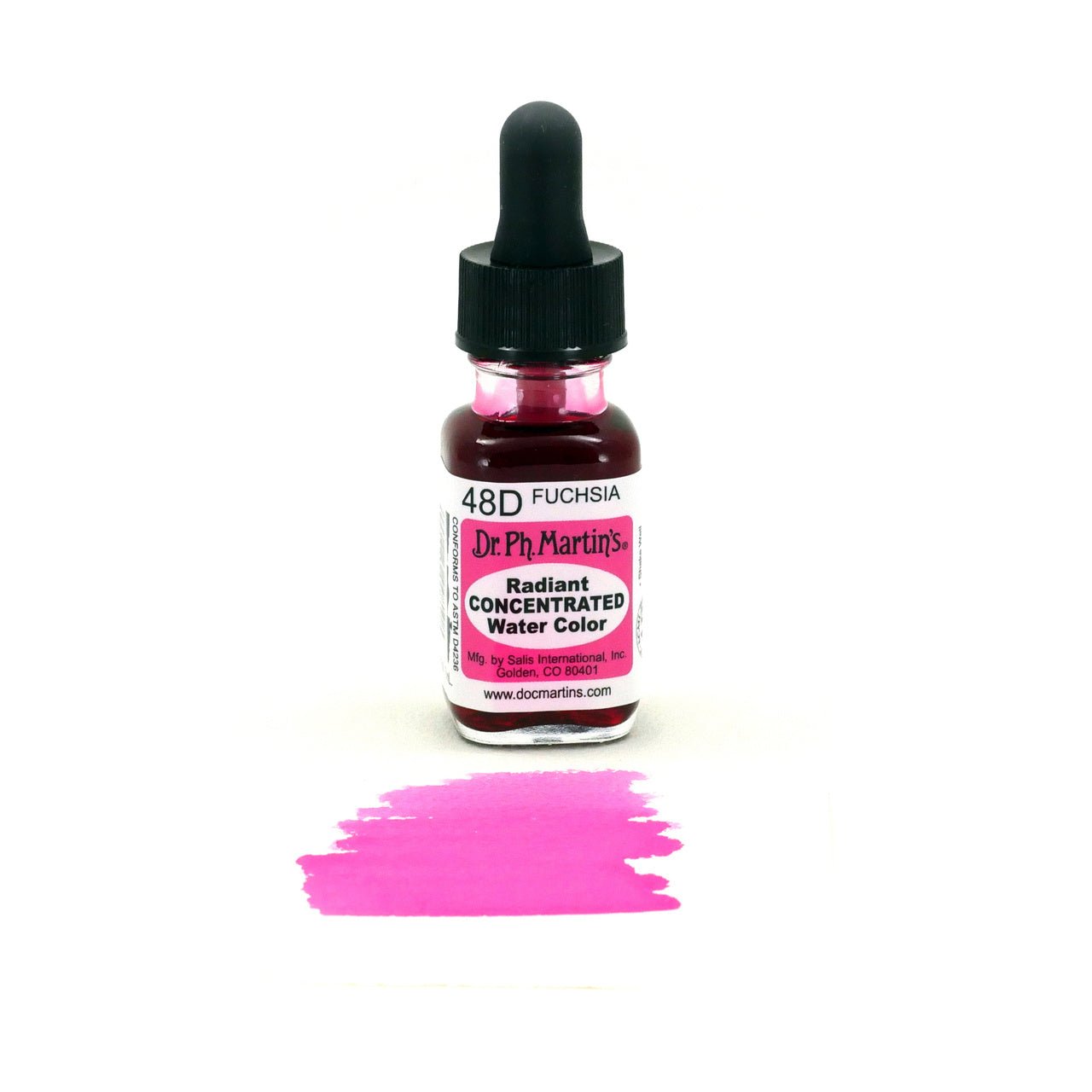 (未使用･未開封品)　Dr. Ph. Martin&#39;s Radiant Concentrated Water Color 0.5 oz Fuchsia (48D) 7z28pnb Radiant Concentrated Water Color, 0.5 oz, Fuchsia (48D) – Dr