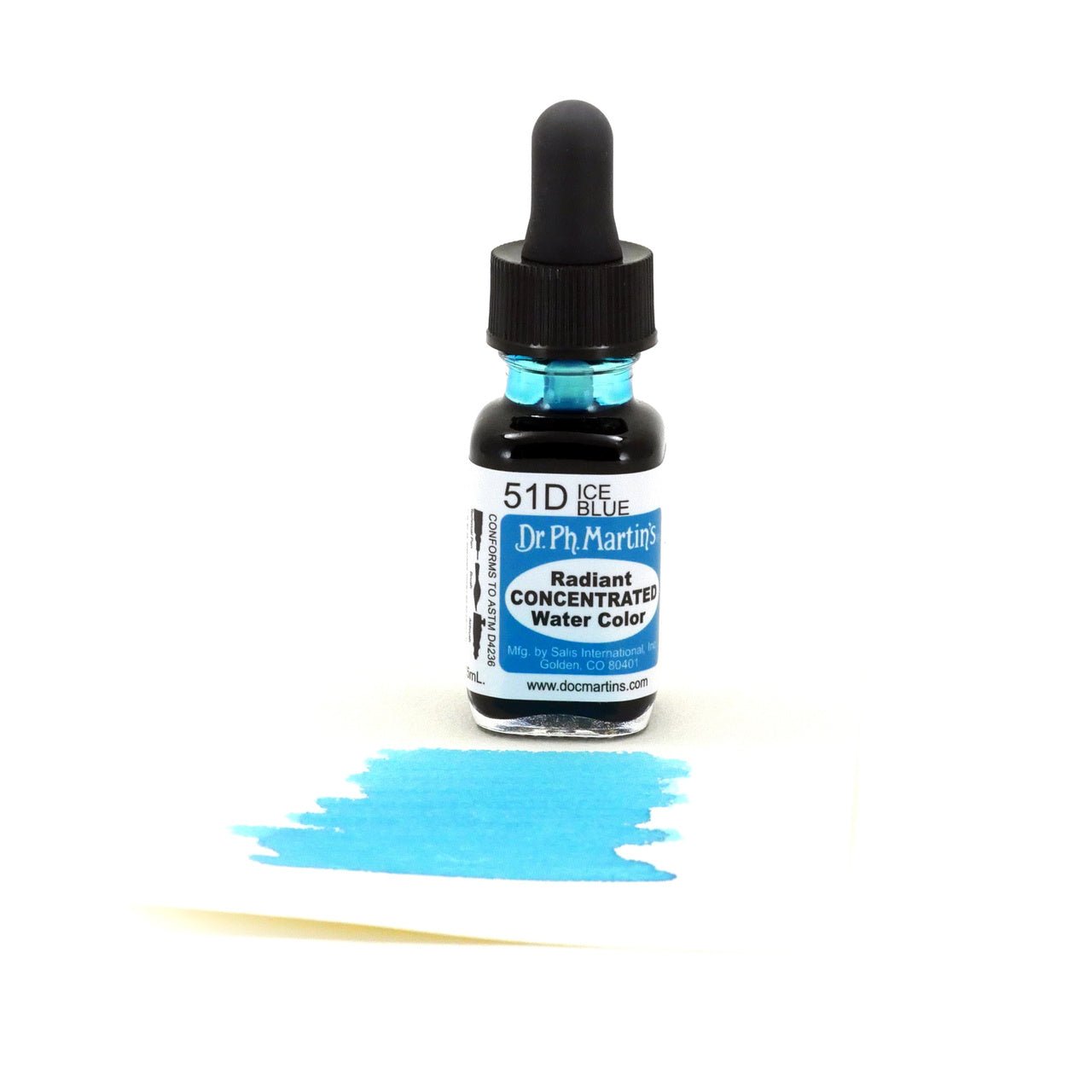 Dr. Ph. Martin's Radiant Watercolor .5 oz - Ice Blue - merriartist.com