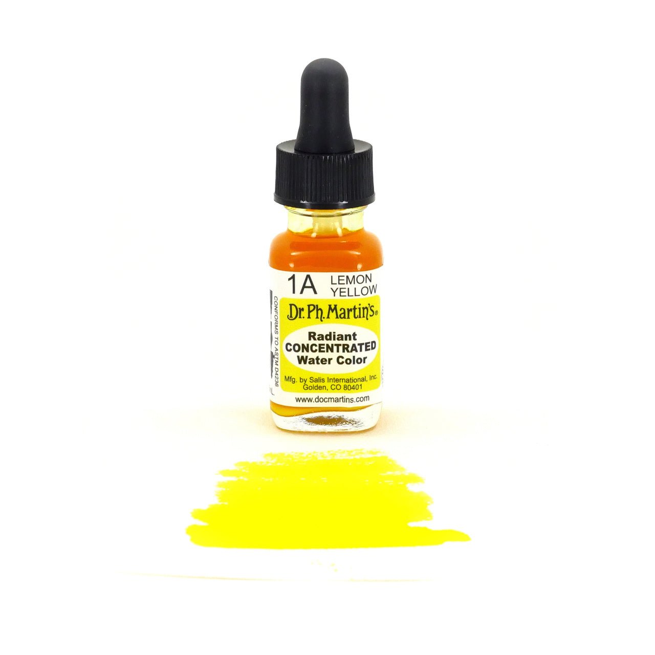Dr. Ph. Martin's Radiant Watercolor .5 oz - Lemon Yellow - merriartist.com
