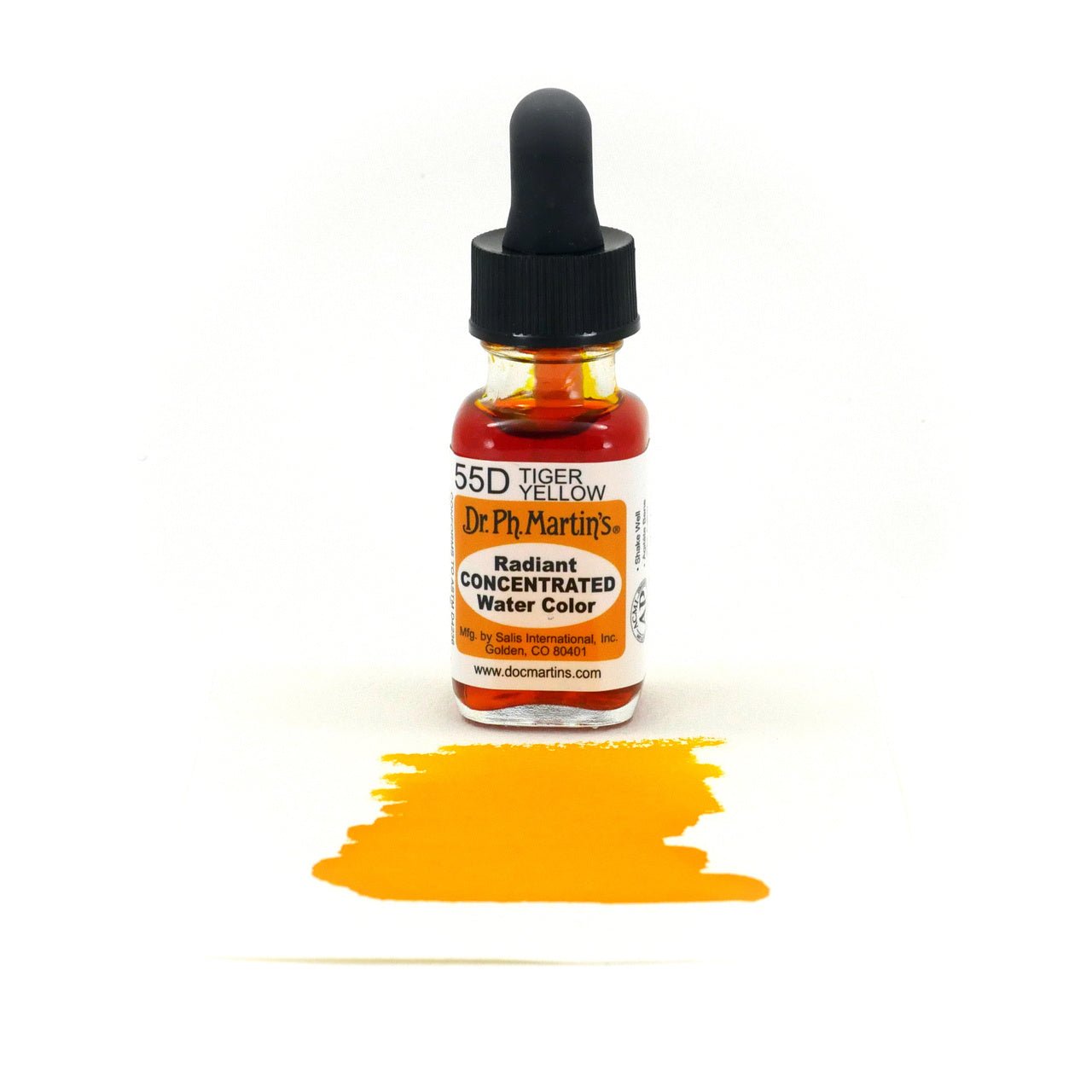 Dr. Ph. Martin's Radiant Watercolor .5 oz - Tiger Yellow - merriartist.com
