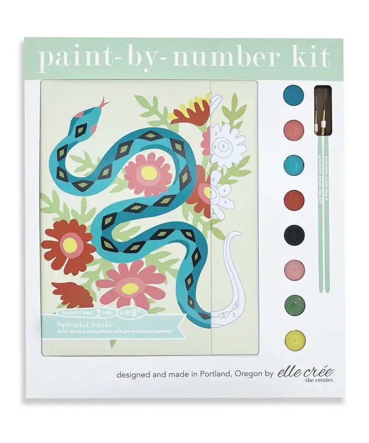 elle crée KIDS Splendid Snake Paint-by-Number Kit - merriartist.com