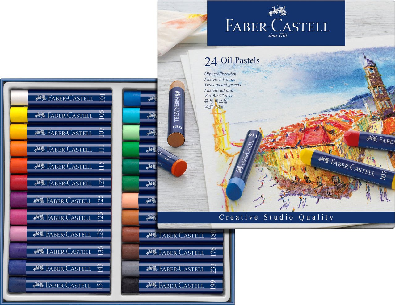 Faber-Castell Creative Studio Oil Pastels Set of 24 - merriartist.com