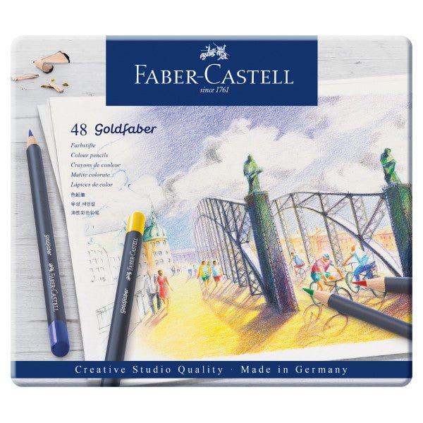 Faber-Castell Goldfaber Colored Pencil 48 Color Set in Metal Tin - merriartist.com
