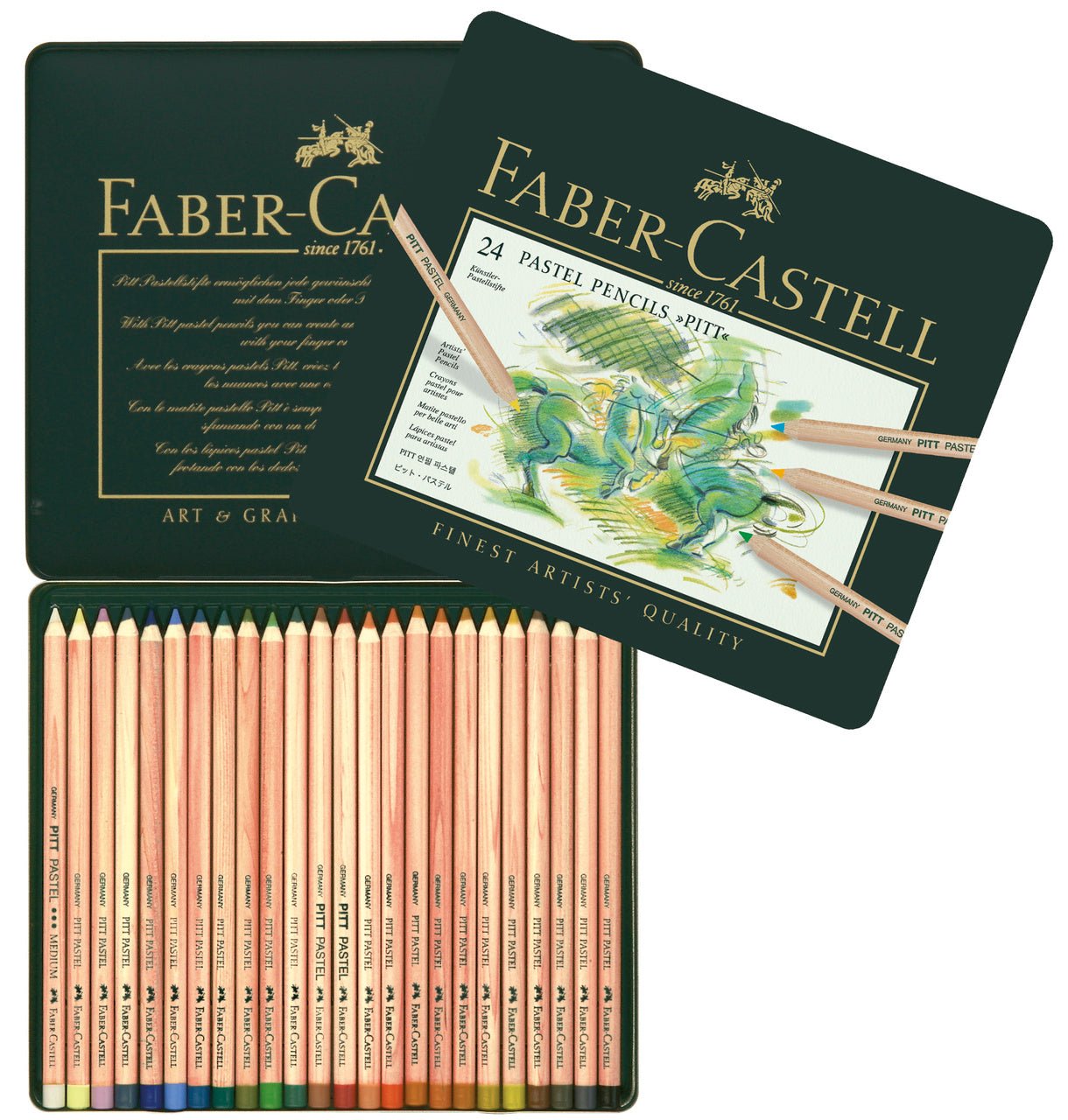 Faber-Castell PITT Pastel Pencil Set of 24 - merriartist.com