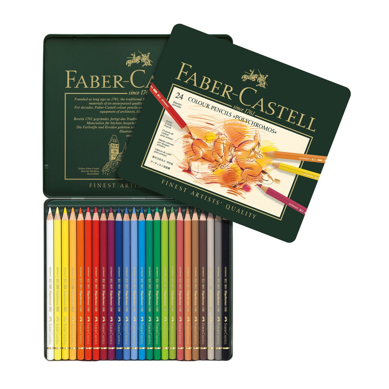 Faber-Castell Polychromos Artist Colored Pencil Set of 24 - merriartist.com