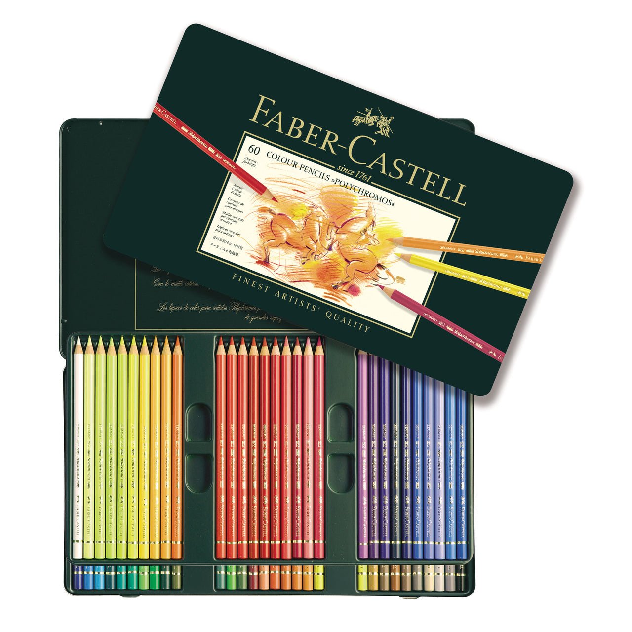 Faber-Castell Polychromos Artist Colored Pencil Set of 60 - merriartist.com