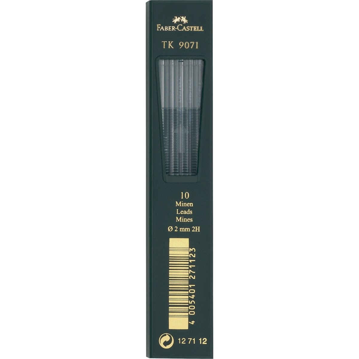 Faber Castell TK 9071 Lead 2 mm refill, 10 leads per tube - 2H - The Merri Artist - merriartist.com