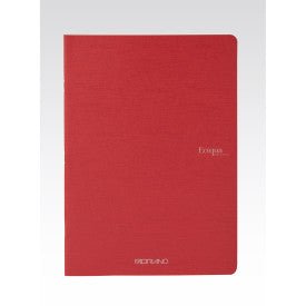 Fabriano Ecoqua Original Staple-Bound Notebook, 5.8" x 8.3", A5, Blank, 40 Sheets, Cherry - merriartist.com