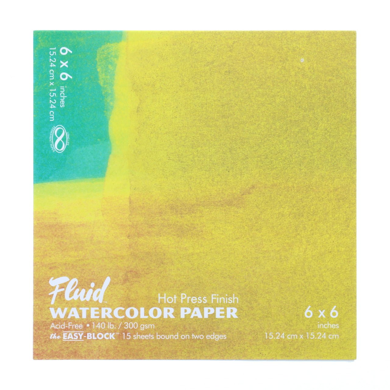 Fluid Watercolor Block - Hot Press - 6X6 - merriartist.com