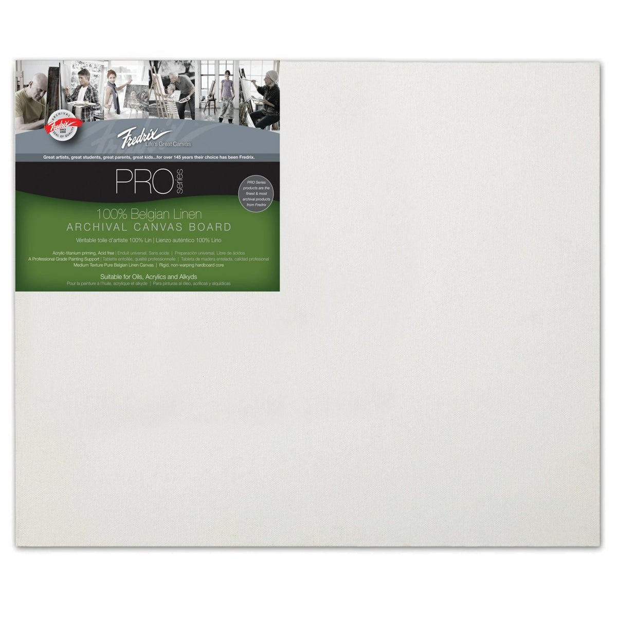 Lead Primed Linen Panel - 1/8 Hardboard | Trekell Art Supplies 6 x 8