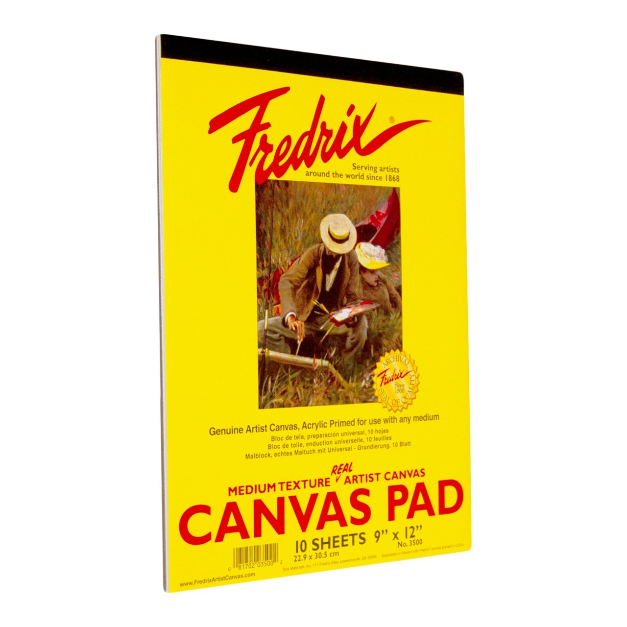 Fredrix Real Canvas Pad 9X12 - merriartist.com