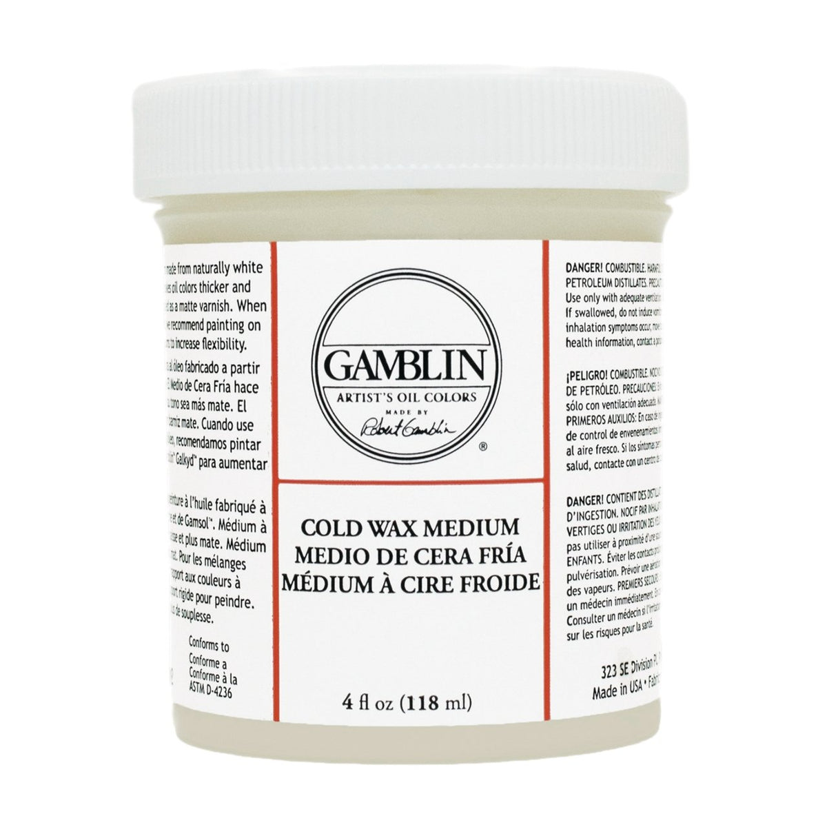 Gamblin Cold Wax Medium 4 oz. - merriartist.com