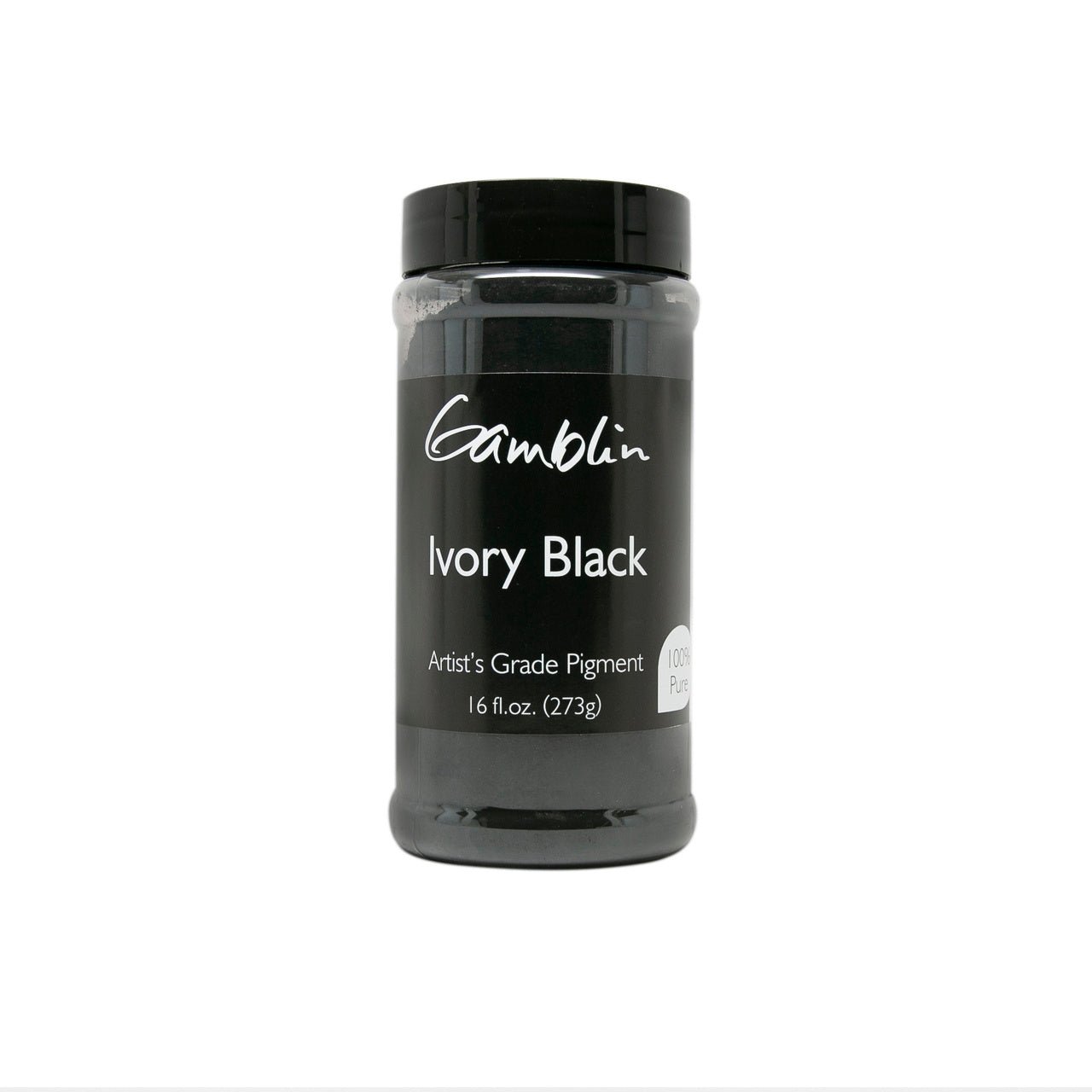 Gamblin Dry Pigment Ivory Black 16oz (472ml) - merriartist.com