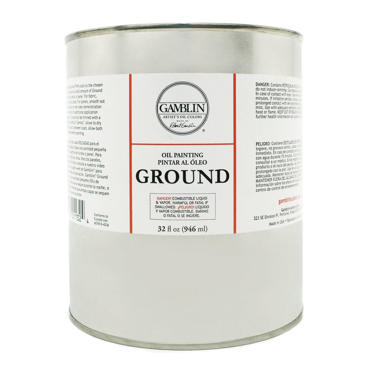 Gamblin Ground for Oils 32 fl. oz. - merriartist.com