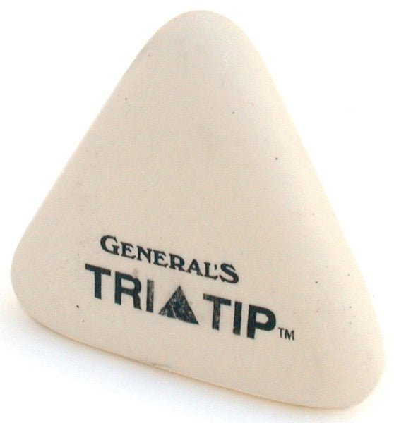 General Tri-Tip Soft White Vinyl Triangular Eraser - merriartist.com