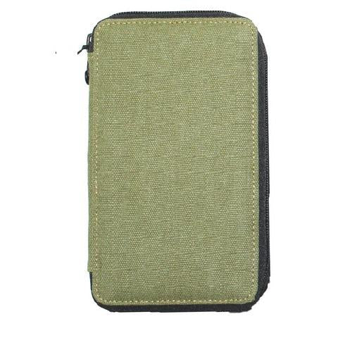 Global Art Canvas Pencil Case 48 Capacity - Olive - merriartist.com