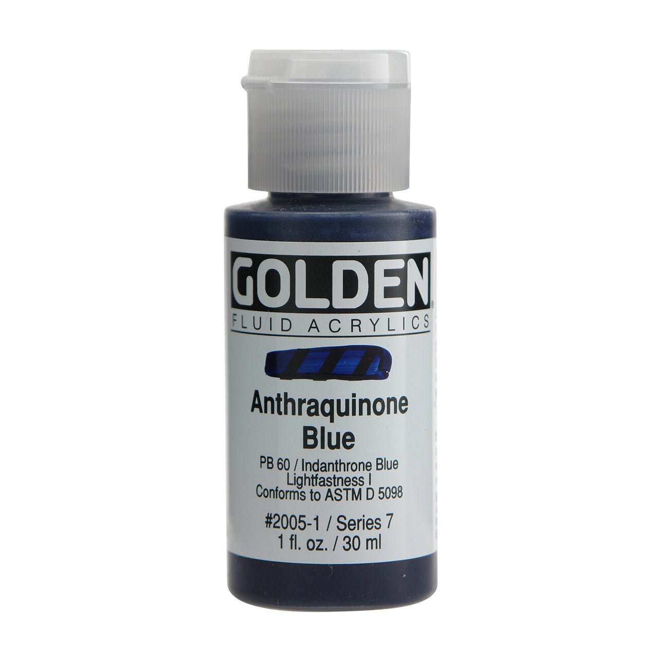 Golden Fluid Acrylic Anthraquinone Blue 1 oz - merriartist.com