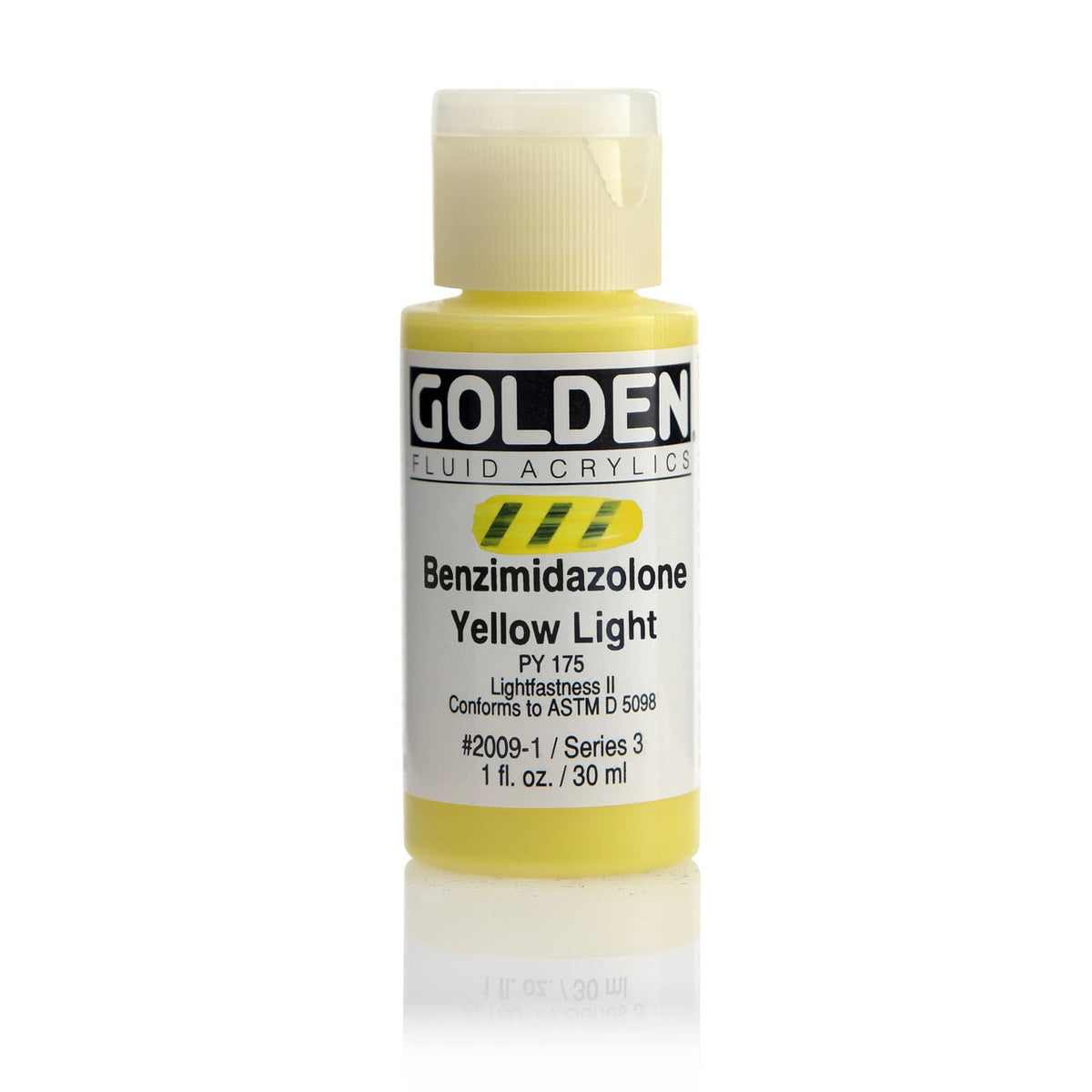 Golden Fluid Acrylic Benzimidazolone Yellow Light 1 oz - merriartist.com