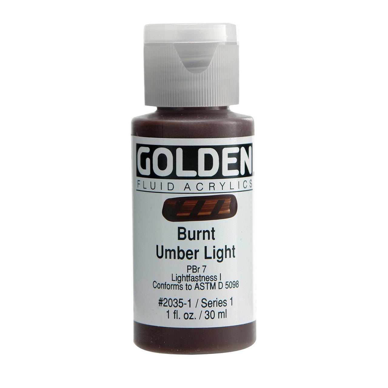 Golden Fluid Acrylic Burnt Umber Light 1 oz - merriartist.com
