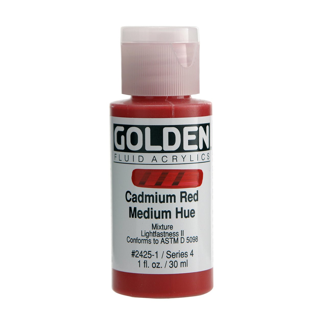 Golden Fluid Acrylic Cadmium Red Medium Hue 1 oz - merriartist.com