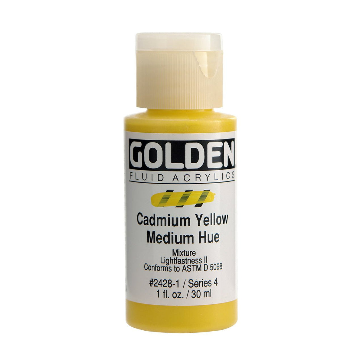 Golden Fluid Acrylic Cadmium Yellow Medium Hue 1 oz - merriartist.com