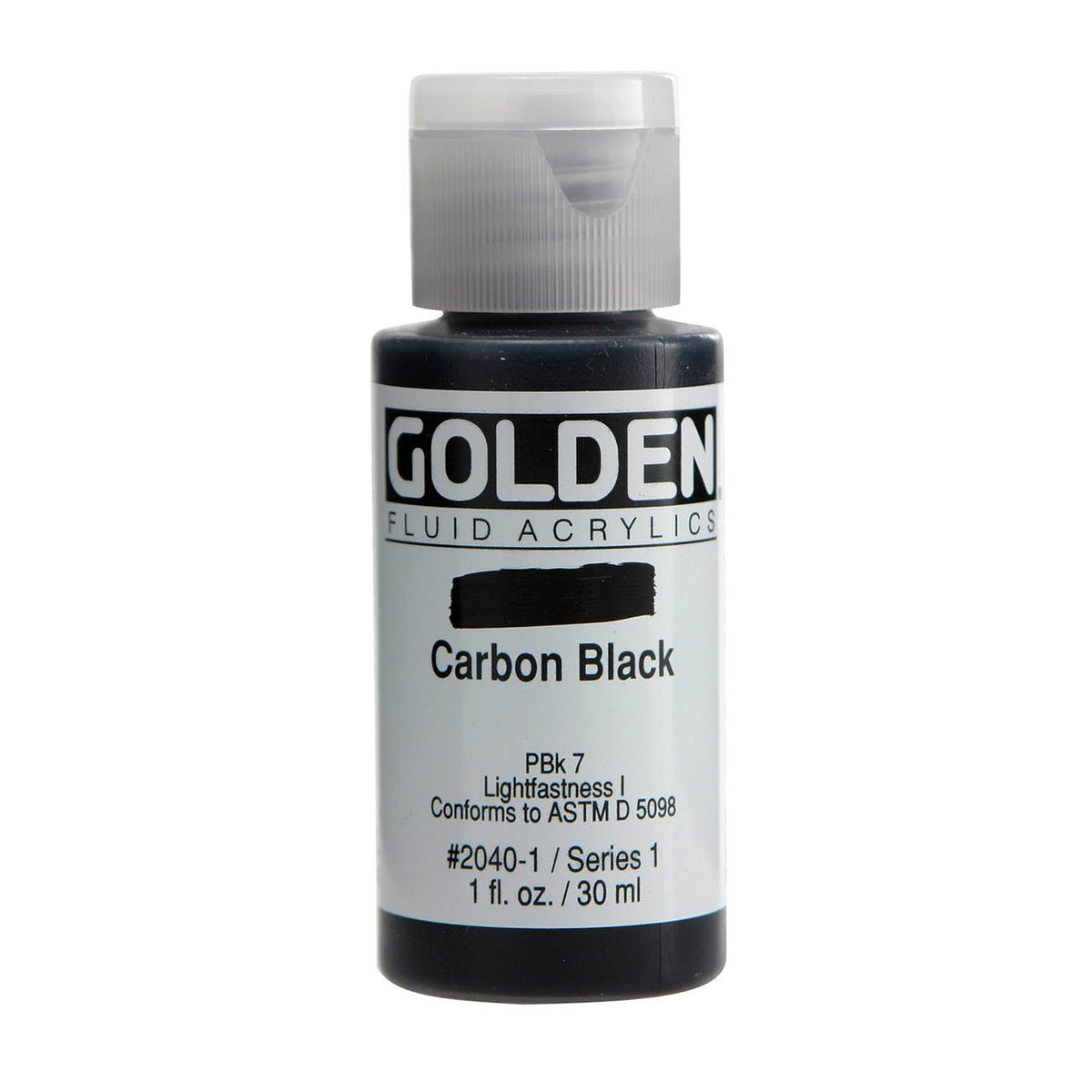Golden Fluid Acrylic Carbon Black 1 oz - merriartist.com