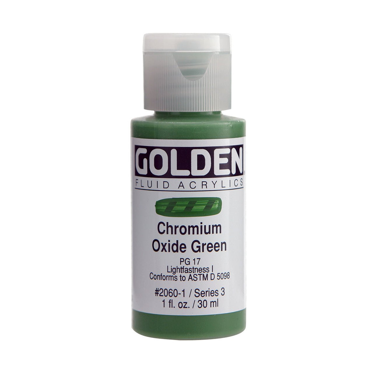 Golden Fluid Acrylic Chromium Oxide Green 1 oz - merriartist.com