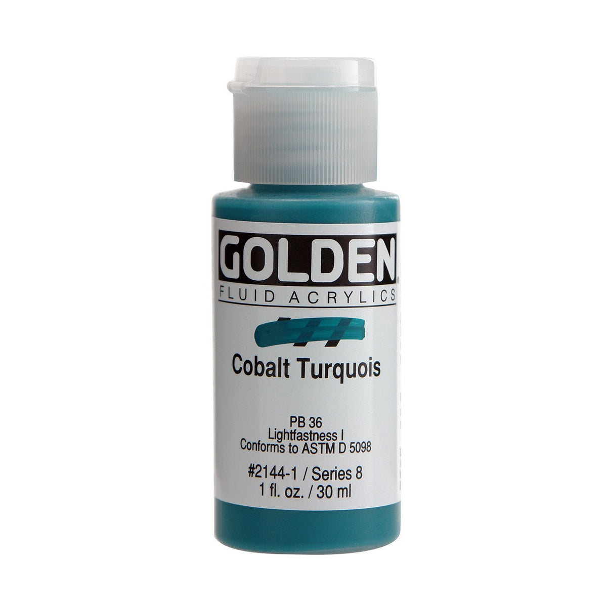 Golden Fluid Acrylic Cobalt Turquoise 1 oz - merriartist.com