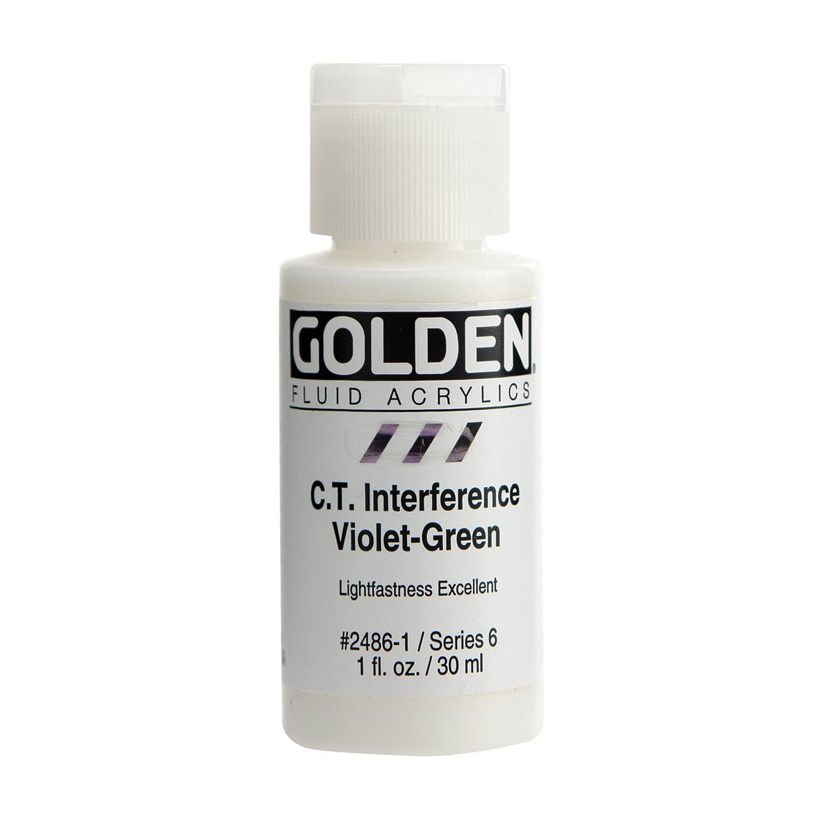 Golden Fluid Acrylic Interference C.T. Violet-Green 1 oz - merriartist.com
