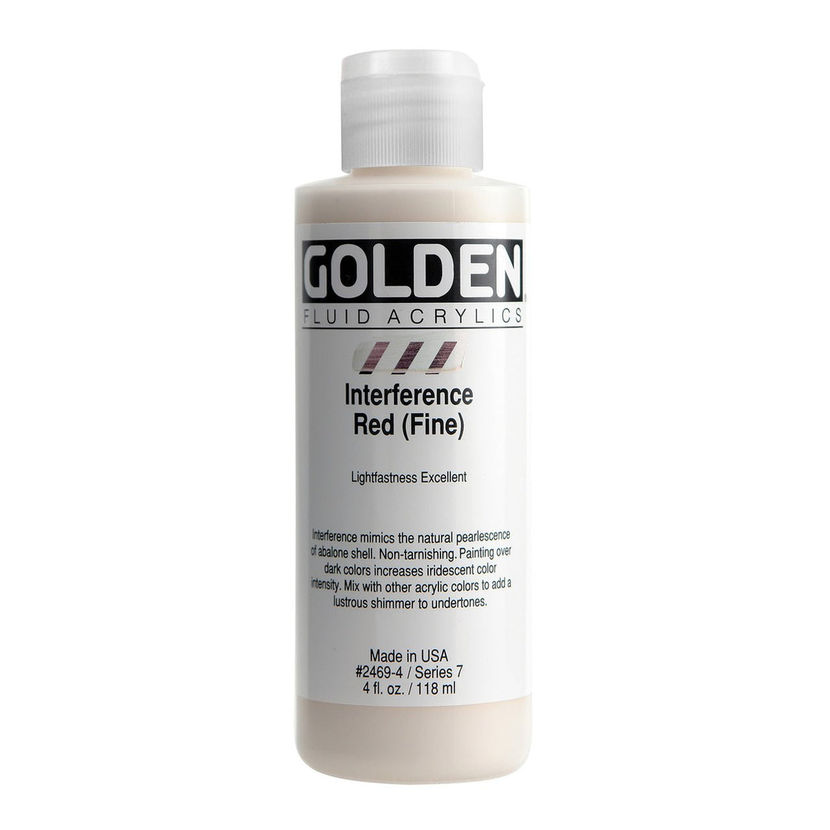 Golden Fluid Acrylic Interference Red (fine) 4 oz - merriartist.com