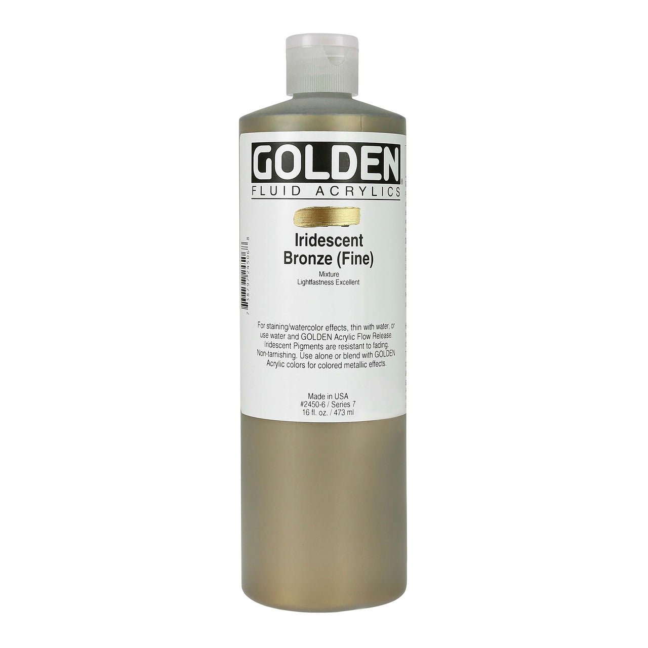 Golden Fluid Acrylic Iridescent Bronze (fine) 16 oz - merriartist.com