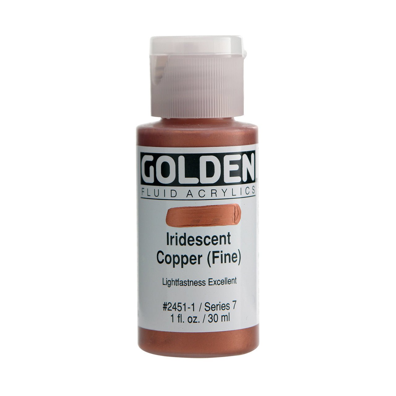 Golden Fluid Acrylic Iridescent Copper (fine) 1 oz - merriartist.com